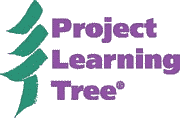 Logo for Project Learning Tree, used as part of Starker Forests' education resources section.