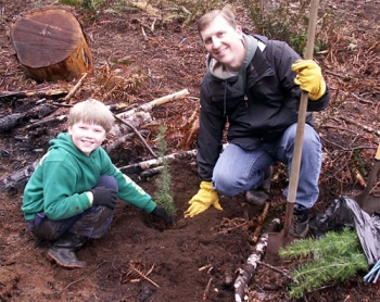 Tree Planting Day 2011 at Starker Forests in Philomath, Oregon